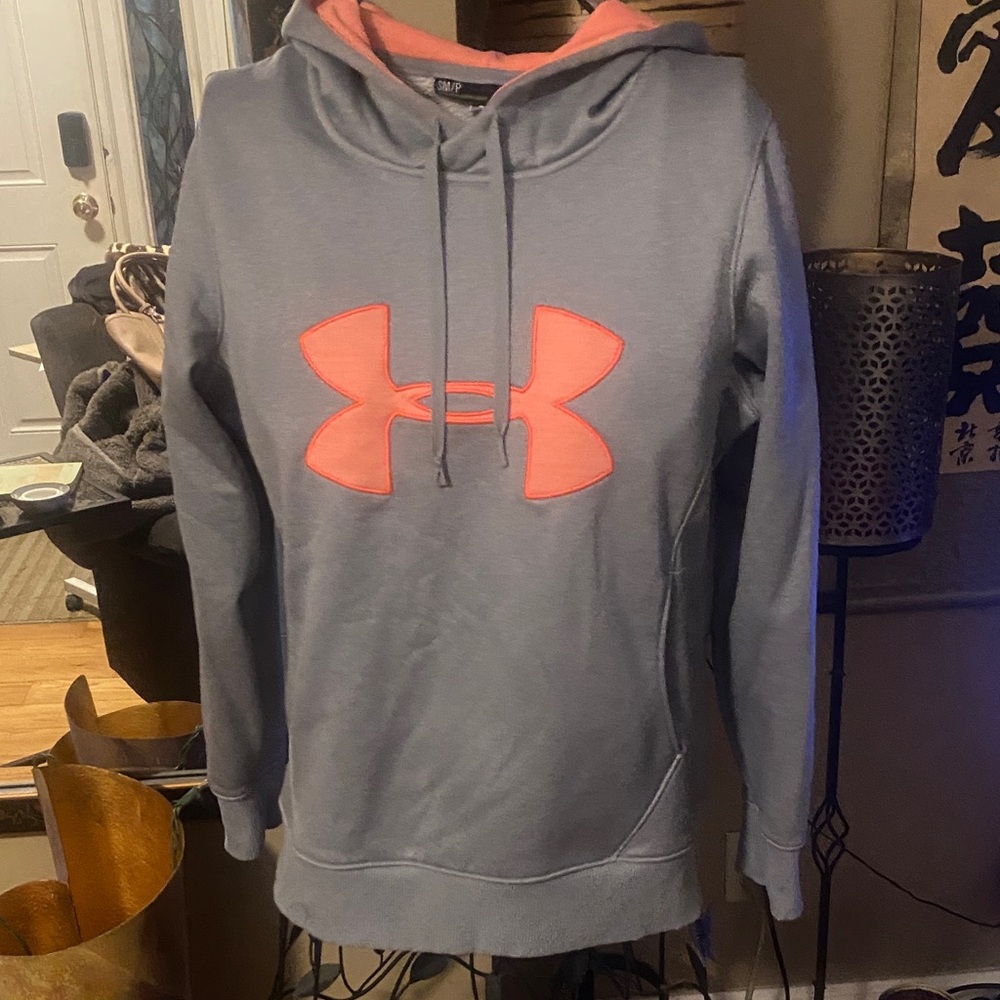 Under Armour Women's Gray Sweater with Coral Logo